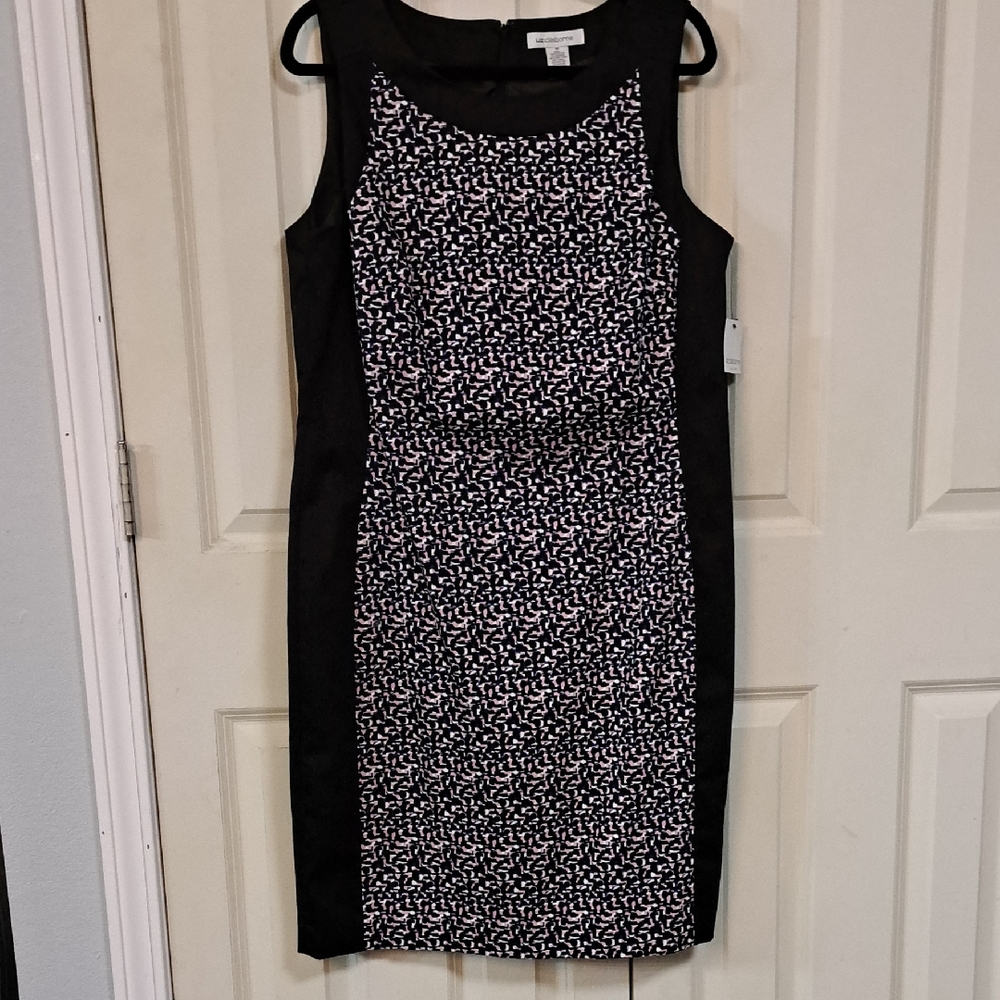Liz Claiborne Black and White Asymmetrical Dress